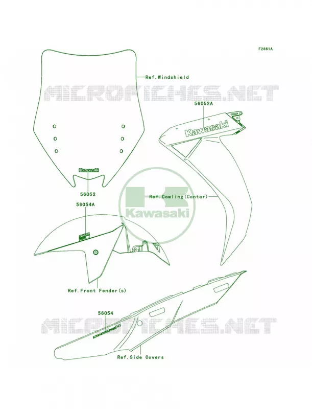 DecalsSilverCBF Kawasaki MOTOS 1400 2011 Concours 14 ABS  ZG1400CBF