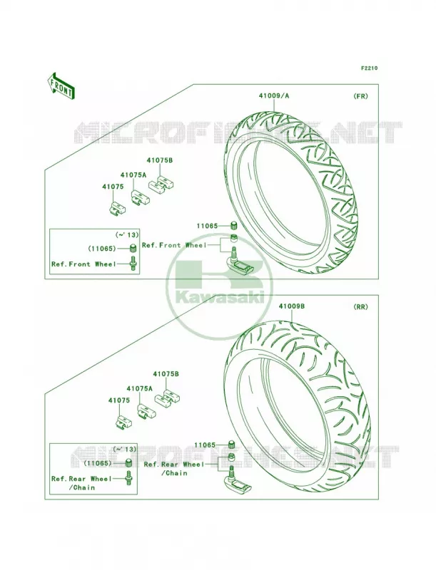 Tires Kawasaki MOTOS 1400 2011 Concours 14 ABS  ZG1400CBF