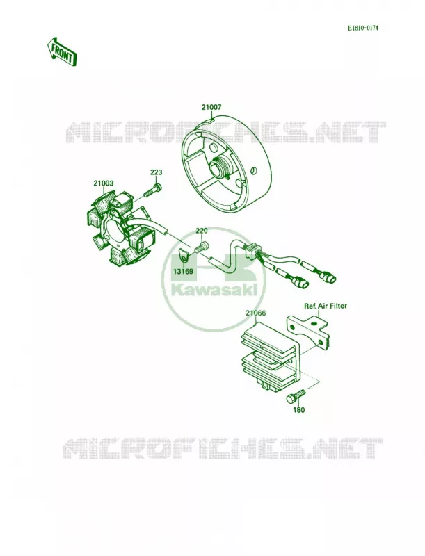 Generator Kawasaki QUAD 220 1988 Bayou 220  KLF220-A1