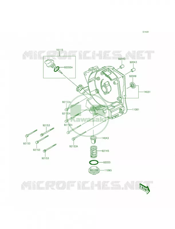 Engine Covers Kawasaki QUAD 90 2015 KFX90  KSF90AFF