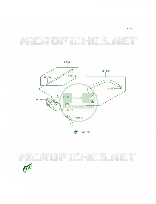 Fuel Evaporative System Kawasaki QUAD 90 2015 KFX90  KSF90AFF