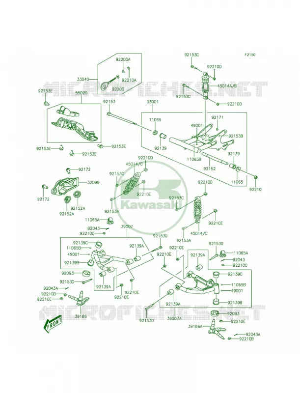 Suspension Kawasaki QUAD 90 2015 KFX90  KSF90AFF