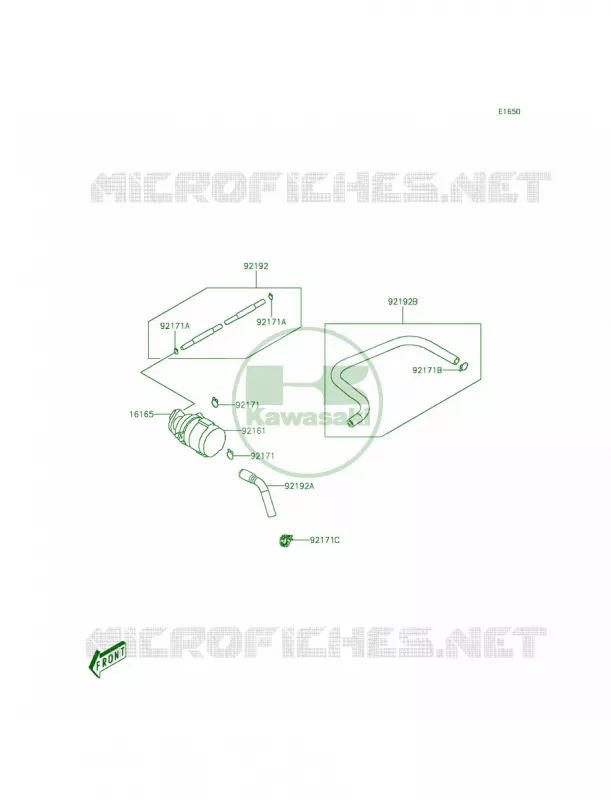 Fuel Evaporative System Kawasaki QUAD 50 2014 KFX50  KSF50BEF
