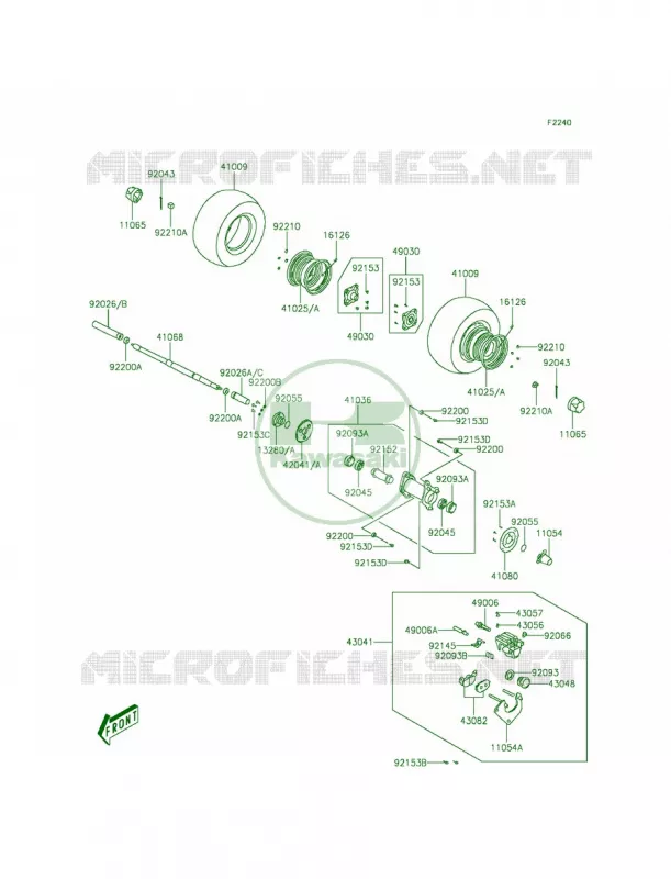 Rear Hub Kawasaki QUAD 50 2014 KFX50  KSF50BEF