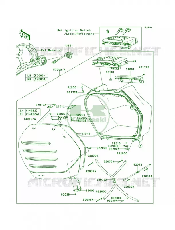 Accessory Kawasaki MOTOS 1400 2010 Concours 14  ZG1400DAF