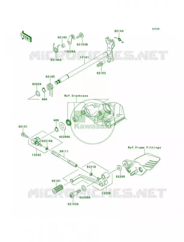 Gear Change Mechanism Kawasaki MOTOS 1400 2010 Concours 14  ZG1400DAF