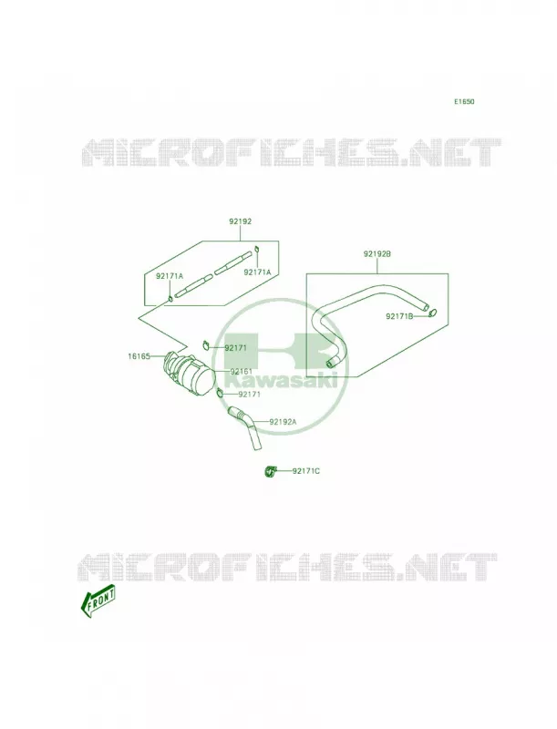 Fuel Evaporative System Kawasaki QUAD 90 2013 KFX90  KSF90ADF