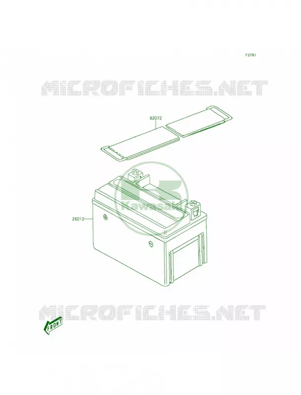 Battery Kawasaki QUAD 50 2013 KFX50  KSF50BDF