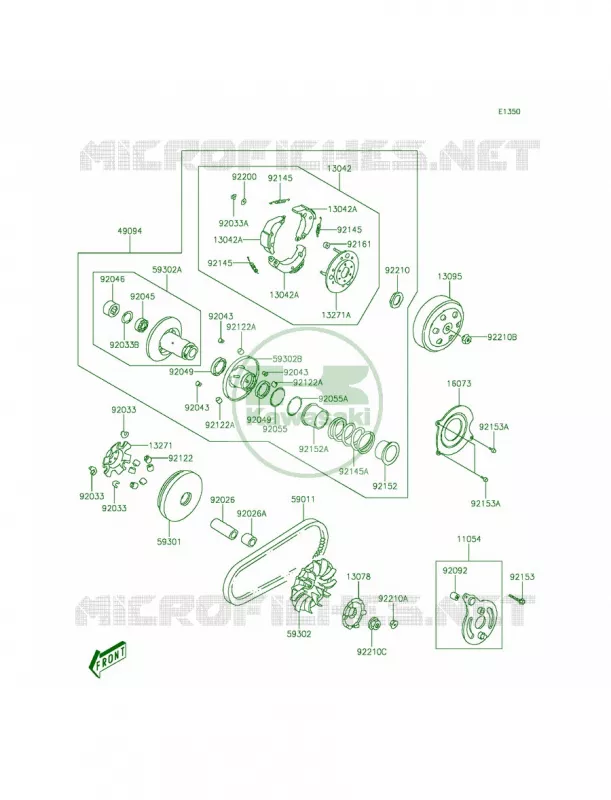 Belt Converter Kawasaki QUAD 90 2012 KFX90  KSF90ACF