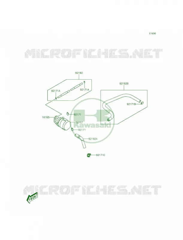 Fuel Evaporative System Kawasaki QUAD 90 2012 KFX90  KSF90ACF