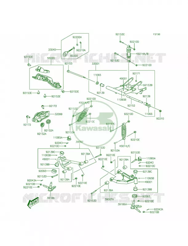 Suspension Kawasaki QUAD 90 2012 KFX90  KSF90ACF