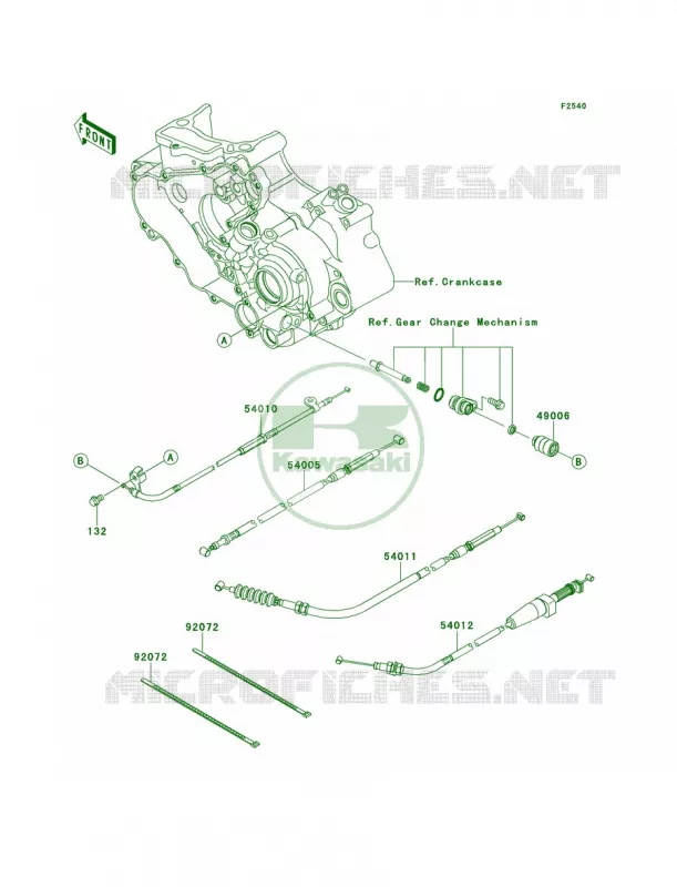 Cables Kawasaki QUAD 450 2012 KFX450R  KSF450BCS
