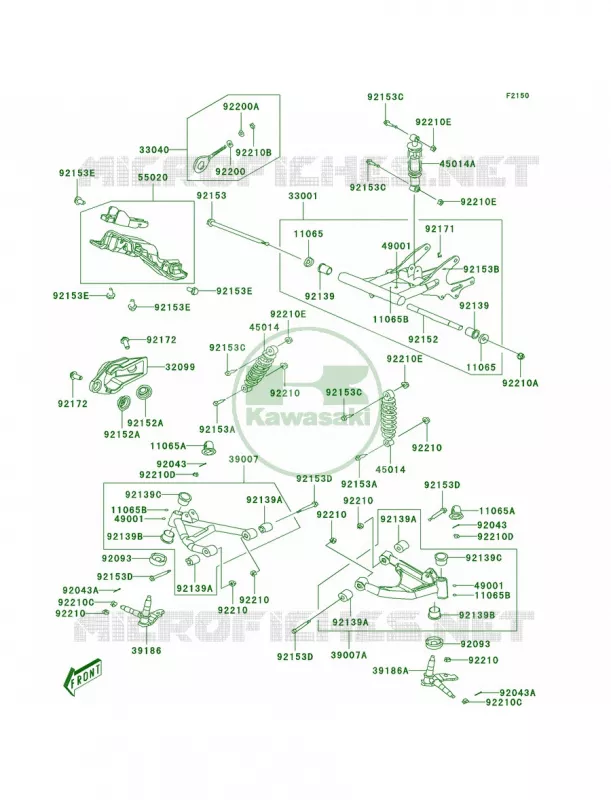 Suspension Kawasaki QUAD 90 2011 KFX90  KSF90ABF