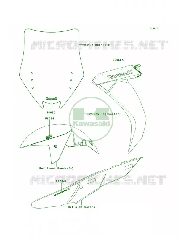 DecalsEbonyCBF Kawasaki MOTOS 1400 2010 Concours 14 ABS  ZG1400CAF