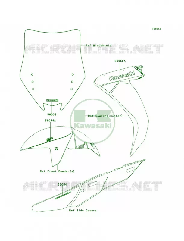 DecalsSilverCBF Kawasaki MOTOS 1400 2010 Concours 14 ABS  ZG1400CAF