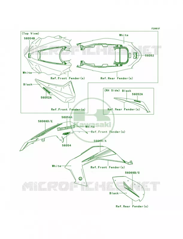 DecalsWhiteBAF Kawasaki QUAD 450 2010 KFX450R  KSF450BAF