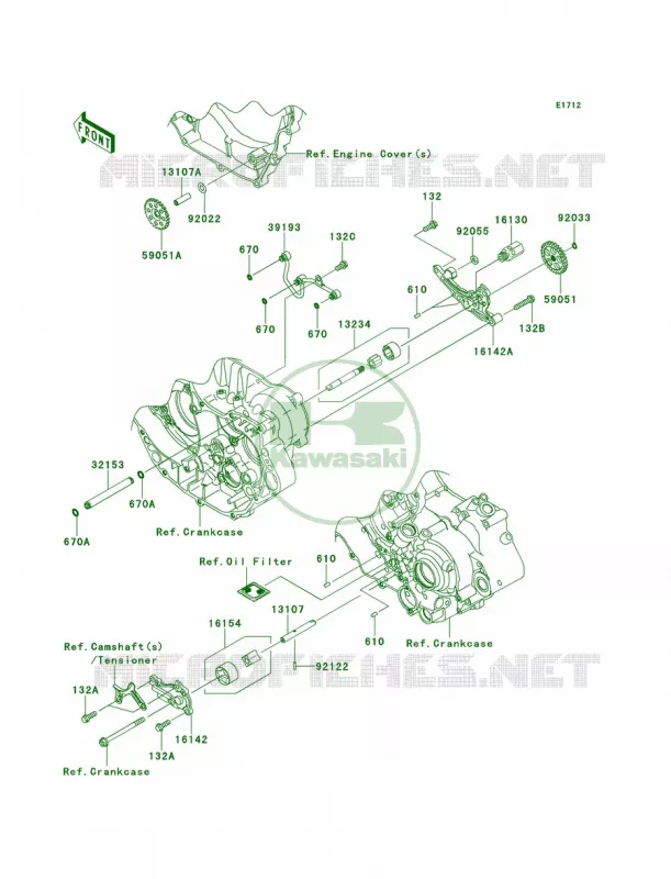 Oil Pump Kawasaki QUAD 450 2010 KFX450R  KSF450BAF