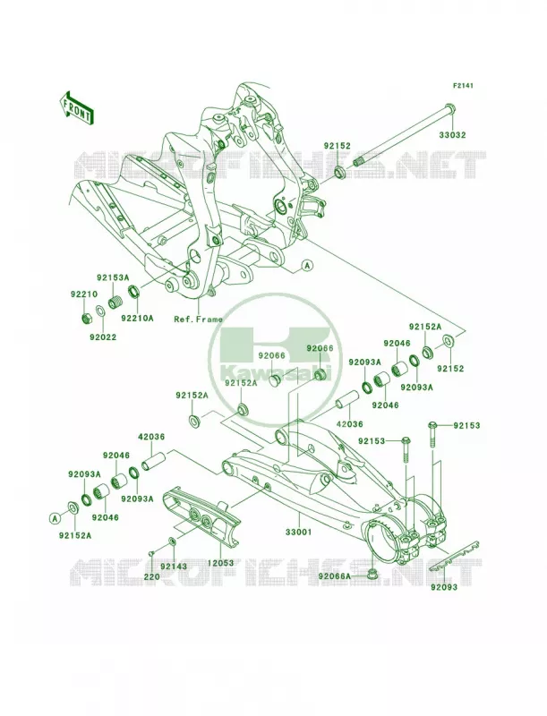Swingarm Kawasaki QUAD 450 2010 KFX450R  KSF450BAF