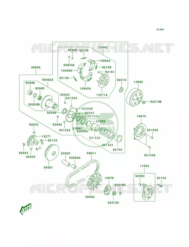 Belt Converter Kawasaki QUAD 90 2009 KFX90  KSF90A9S