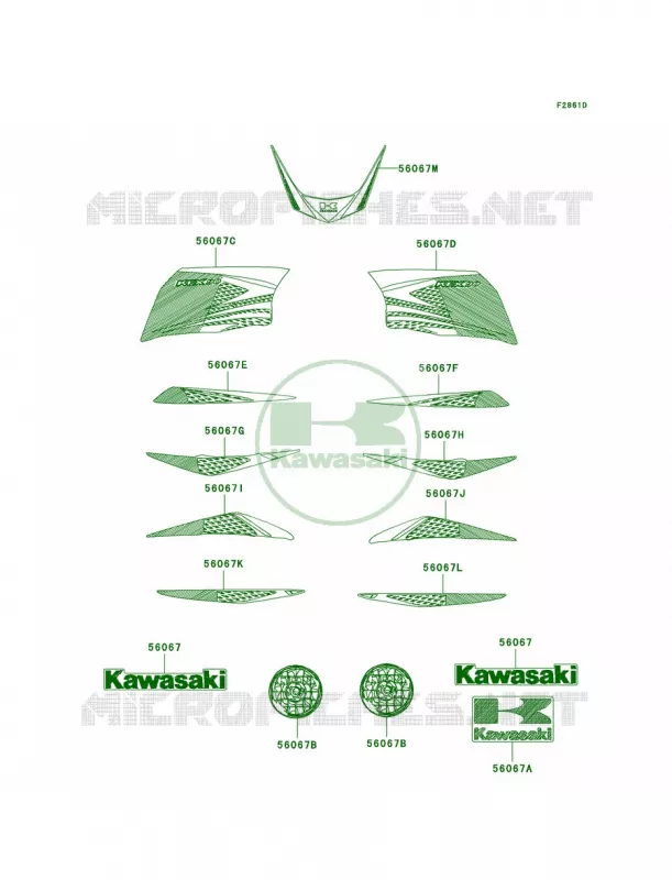 DecalsGreenA9SUS Kawasaki QUAD 90 2009 KFX90  KSF90A9S