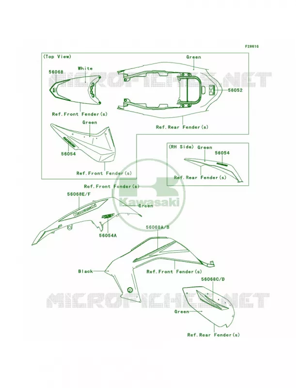 DecalsGreenBAF Kawasaki QUAD 450 2009 KFX450R  KSF450B9F