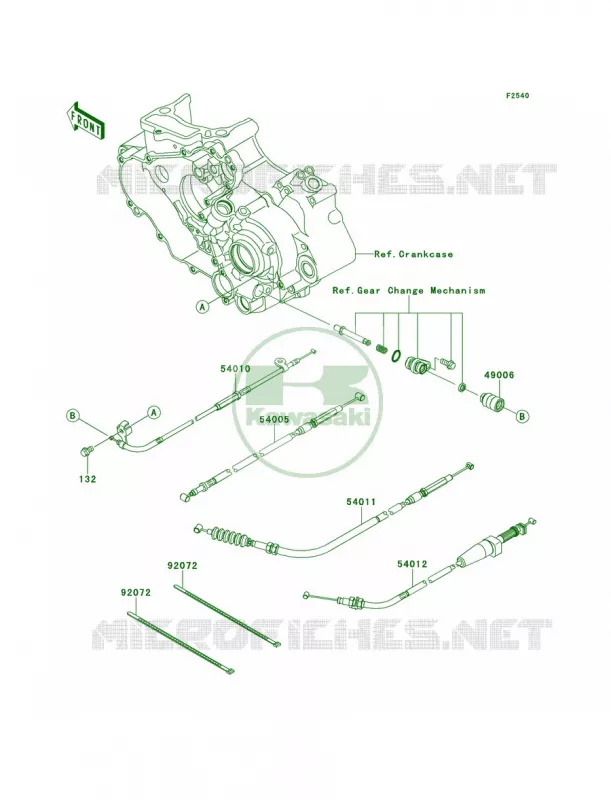 Cables Kawasaki QUAD 450 2009 KFX450R  KSF450B9FB