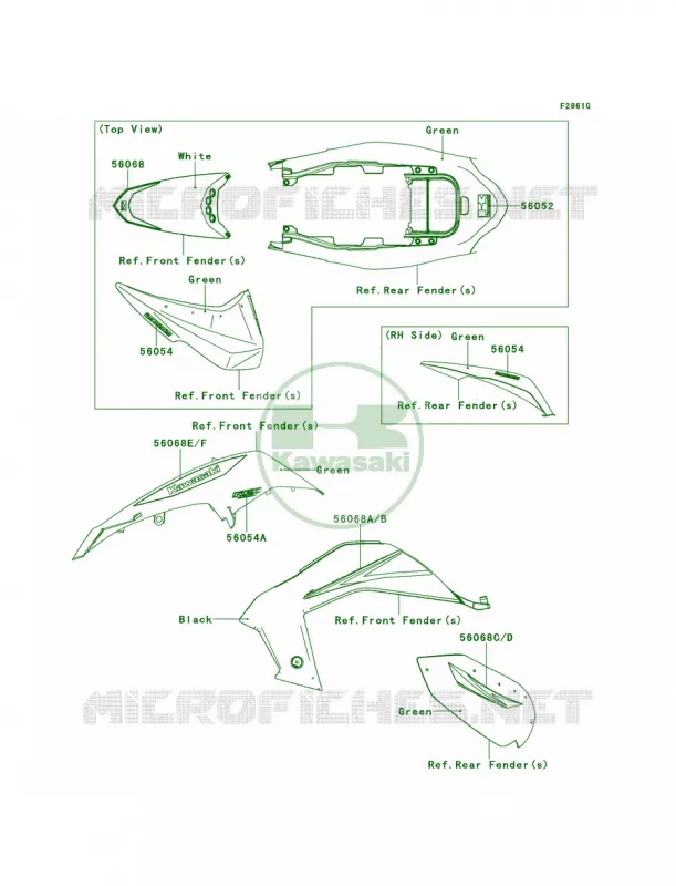 DecalsGreenBAF Kawasaki QUAD 450 2009 KFX450R  KSF450B9FB