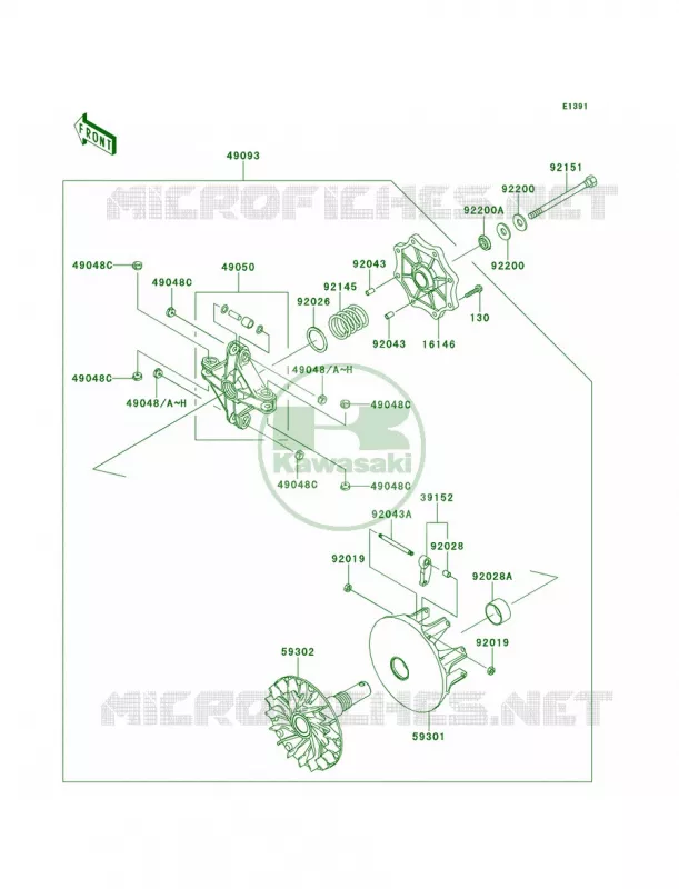 Drive Converter Kawasaki QUAD 700 2009 KFX700  KSV700B9F