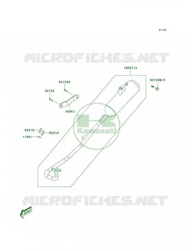 Mufflers Kawasaki QUAD 90 2008 KFX90  KSF90A8F