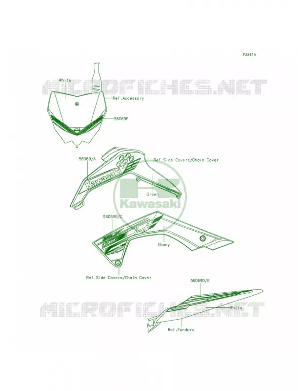 DecalsADF Kawasaki MOTOS 140 2012 KLX140  KLX140ACF