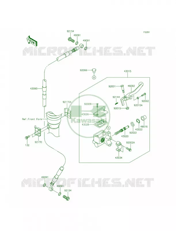 Front Master Cylinder Kawasaki MOTOS 140 2012 KLX140  KLX140ACF