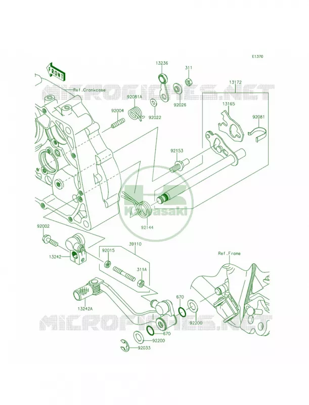 Gear Change Mechanism Kawasaki MOTOS 140 2012 KLX140  KLX140ACF