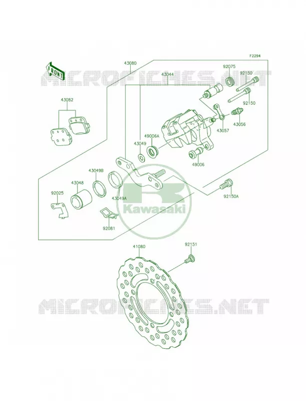 Rear Brake Kawasaki MOTOS 140 2012 KLX140  KLX140ACF