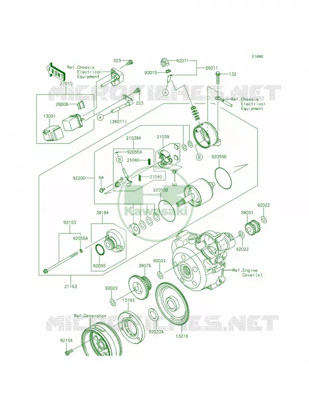 Starter Motor Kawasaki MOTOS 140 2012 KLX140  KLX140ACF