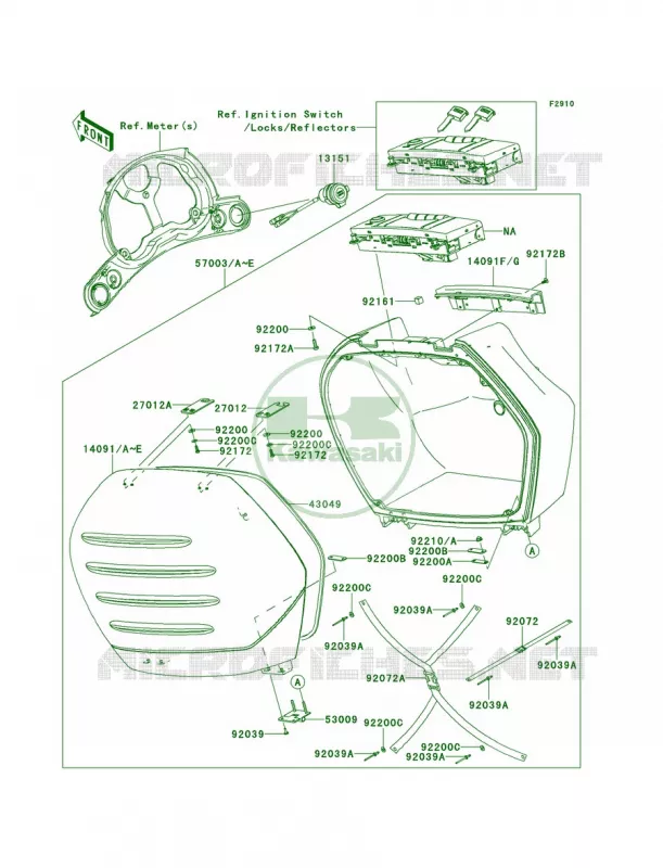 Accessory Kawasaki MOTOS 1400 2009 Concours 14  ZG1400B9F