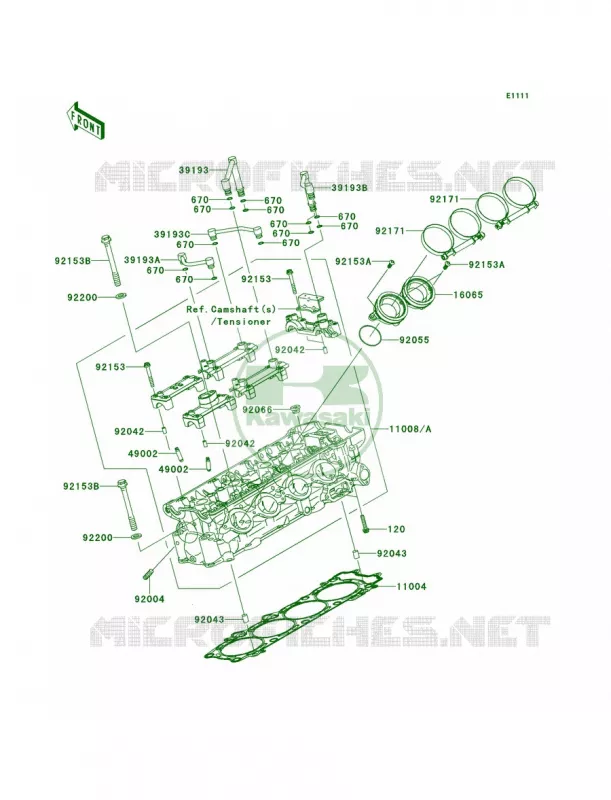 Cylinder Head Kawasaki MOTOS 1400 2009 Concours 14  ZG1400B9F