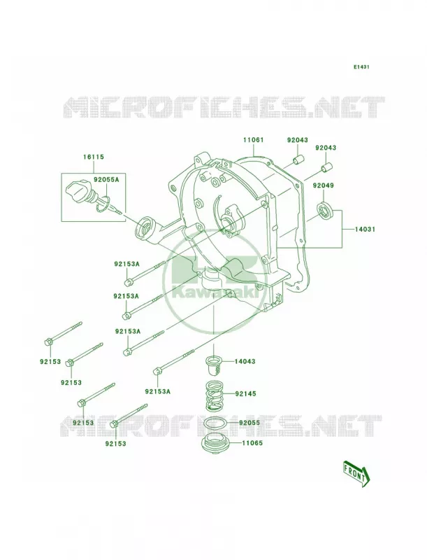 Engine Covers Kawasaki QUAD 50 2008 KFX50  KSF50B8F
