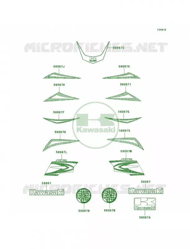 DecalsGreenA8F Kawasaki QUAD 90 2007 KFX90  KSF90A7F