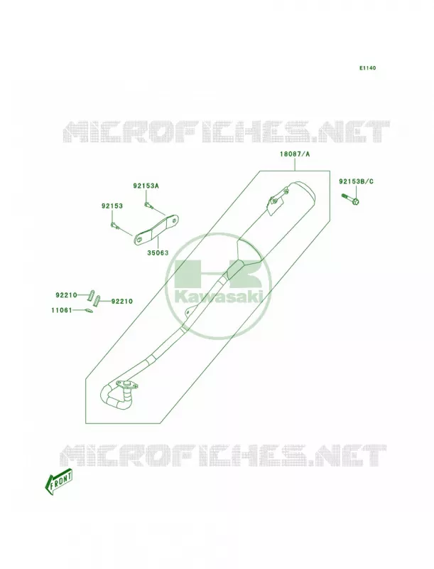 Mufflers Kawasaki QUAD 90 2007 KFX90  KSF90A7F