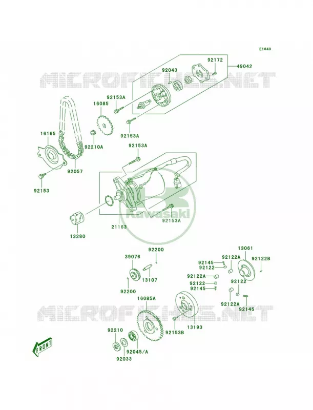 Starter Motor Kawasaki QUAD 90 2007 KFX90  KSF90A7F