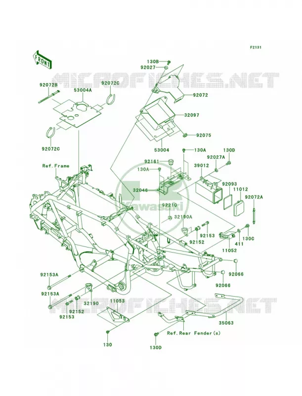 Frame Fittings Kawasaki QUAD 700 2007 KFX700  KSV700A7F
