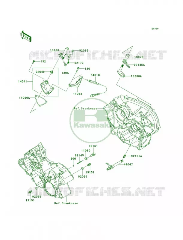 Gear Change Mechanism Kawasaki QUAD 700 2007 KFX700  KSV700A7F