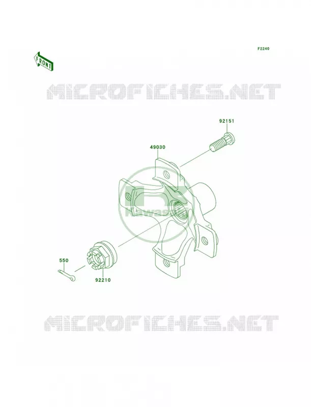 Rear Hub Kawasaki QUAD 700 2007 KFX700  KSV700A7F