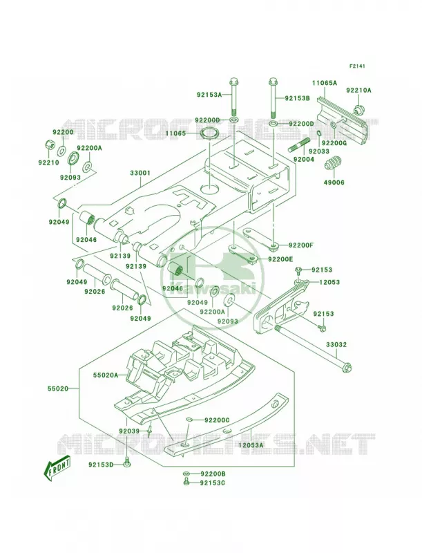 Swingarm Kawasaki QUAD 400 2006 KFX400  KSF400A6F