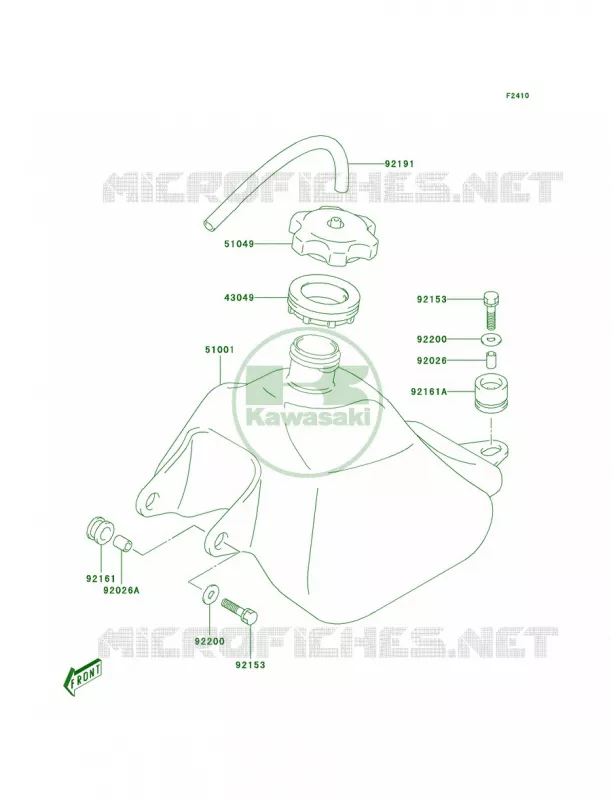Fuel Tank Kawasaki QUAD 50 2006 KFX50  KSF50A6F