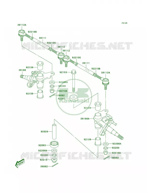 Knuckle Arm Kawasaki QUAD 50 2006 KFX50  KSF50A6F