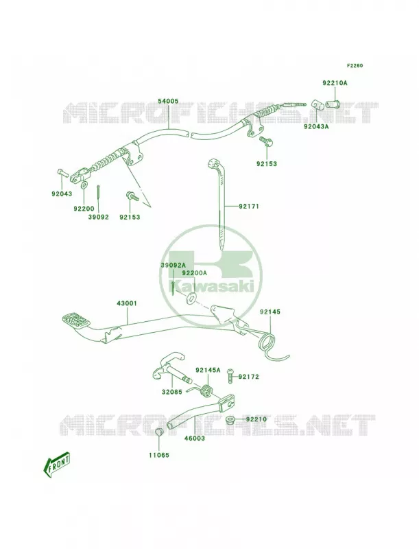 Brake Pedal Kawasaki QUAD 80 2006 KFX80  KSF80A6F