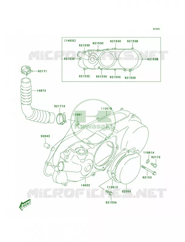 Engine Covers Kawasaki QUAD 80 2006 KFX80  KSF80A6F