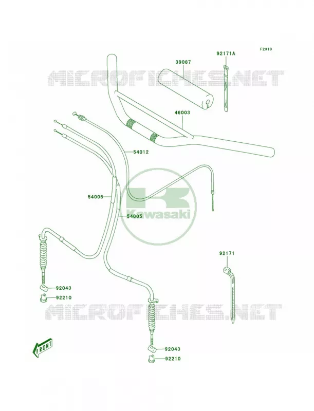 Handlebar Kawasaki QUAD 80 2006 KFX80  KSF80A6F