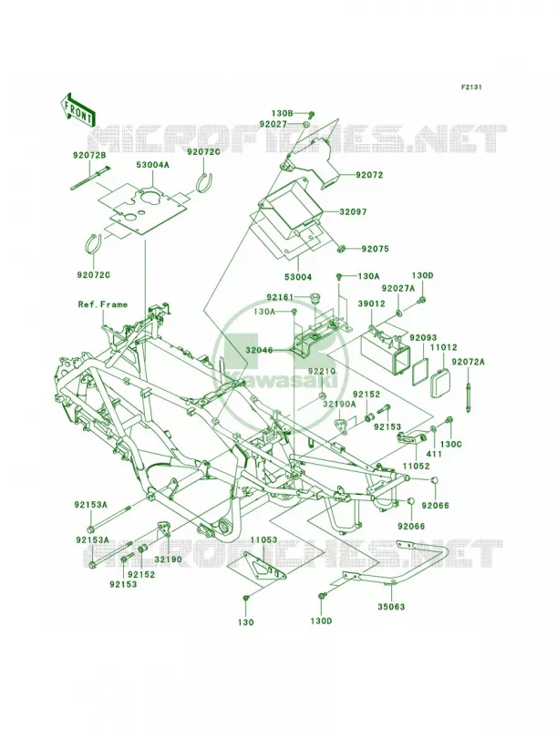 Frame Fittings Kawasaki QUAD 700 2006 KFX700  KSV700C6F